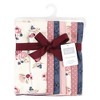 Hudson Baby Infant Girl Cotton Flannel Burp Cloths, Dusty Rose Floral 7-Pack, One Size - 2 of 4