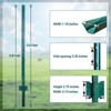 Metal Fence Posts,Sturdy Duty Metal Fence Post, Pack of 10, No Dig Garden U Post for Wire Fencing Steel Post for Yard - 2 of 4