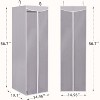 2 Pack Grey Hanging Garment Bags, Zipper Cover with Sealed Clear Window for Closet Organization - 2 of 4