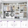 Aheaplus 132" Closet System with Adjustable Shelves and Drawers, Wall-mounted Space-Saving Closet Organizer with Hanging Rods - 4 of 4