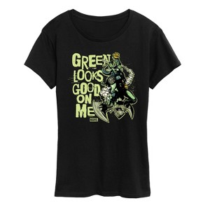 Women's - Marvel - Spider-man St. Patrick's Day Green Looks Good On Me Short Sleeve Graphic T-Shirt - 1 of 4
