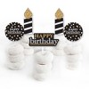Big Dot of Happiness Adult Happy Birthday - Gold - Dessert Cupcake Toppers - Birthday Party Clear Treat Picks - Set of 24 - 2 of 4