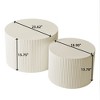 Set of 2, Wave Stripe Nesting Coffee Table Set for Living Room, Bedroom 4M - ModernLuxe - 4 of 4