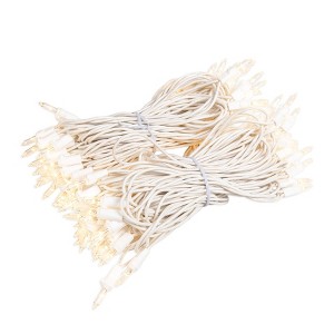 Novelty Lights RetroGlo® LED Mini Lights 100 Light on White Wire 50 Feet Long - 1 of 4
