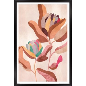 Trends International Reinders: Flowers - Earth Flowers in Floral Terra Framed Wall Poster Prints Black Framed Version 22.375" x 34" - 1 of 4