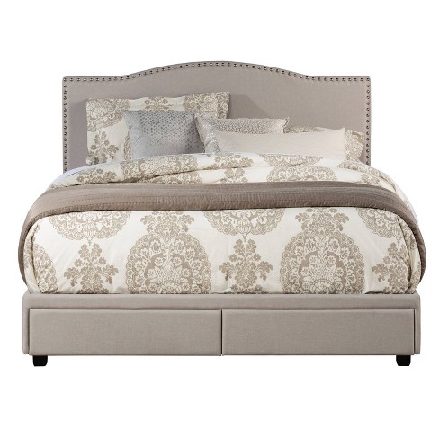 King Kiley Upholstered Storage Bed Gray Hillsdale Furniture Target