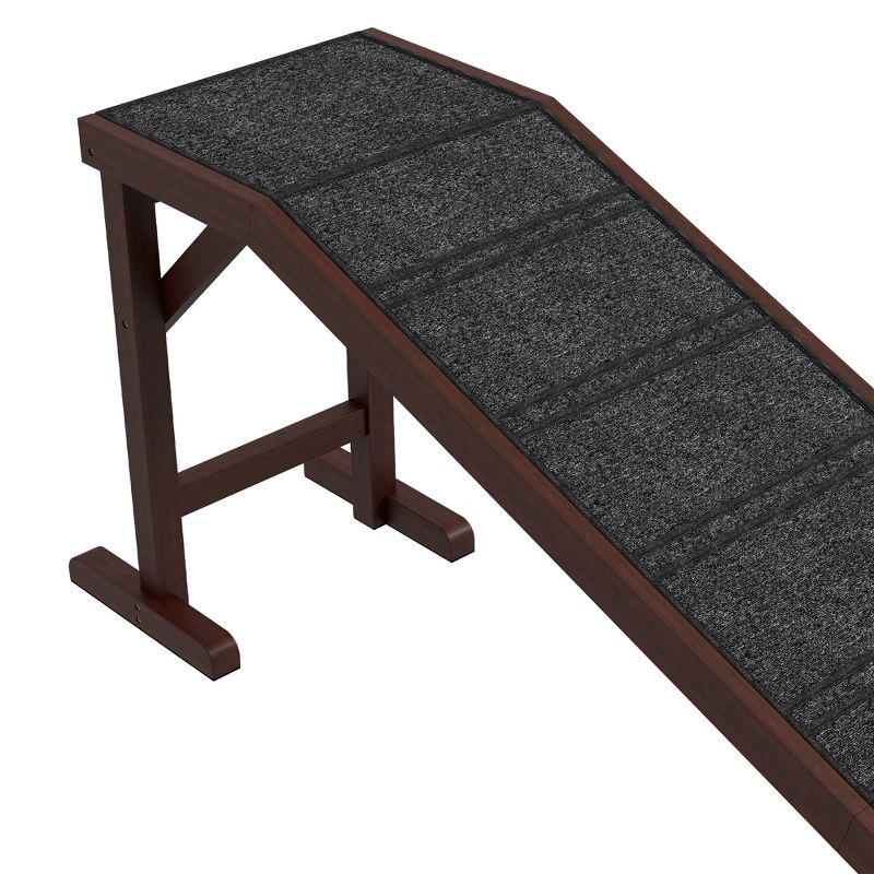 PawHut Pet Ramp, Dog Bed Ramp for Dogs with Non-Slip Carpet and Top Platform, 5 of 9