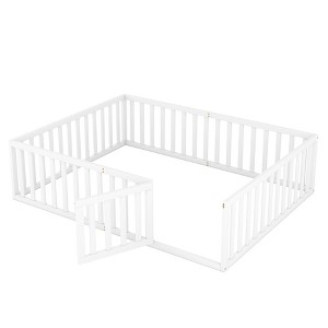 Okak Bed Guard Rails for Queen Size Bed,Baby Bed Rail Guard for Toddlers,White - 1 of 4