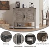 Farmhouse Console Table - 2-Door Cabinet & 2 Drawers, Coffee Bar w/Storage Shelf for Kitchen/Living Room - 4 of 4