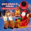 Costway 7.2 FT Long Christmas Inflatable Santa on Sleigh w/ LED Lights Dog & Gifts Yard - 4 of 4