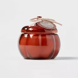 4oz Glass Pumpkin Spice 1-wick Candle Orange - Threshold™