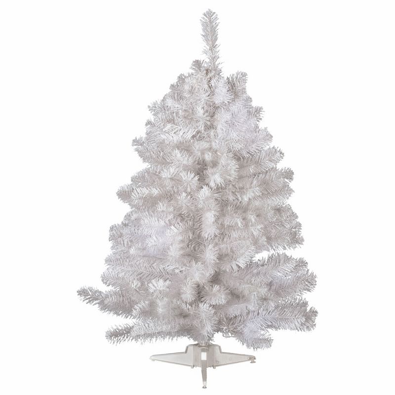 Vickerman Crystal White Full Artificial Christmas Tree, 1 of 5