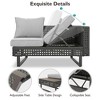 4 PCS Outdoor Patio Furniture Set, Wicker Sectional Sofa Set with Extendable Coffee Table, Rattan Modular Conversation Set for Backyard Garden - 4 of 4