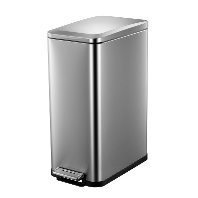 13.2 Gal/50L Kitchen Trash Can, Slim Stainless Steel Garbage Can with Removable Inner Bucket, Fingerprint-Proof Step Rubbish Bin