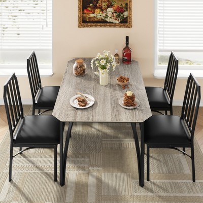 Kitchen Table and Chairs for 2, Dining Table Set with Cushion Seats for Small Space