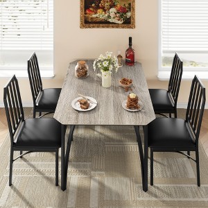 Kitchen Table and Chairs for 2, Dining Table Set with Cushion Seats for Small Space - 1 of 4