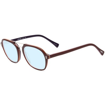 Scott&Zelda SZ7442 Unisex Blue Light Block Eyeglasses in Red Silver Purple 52 mm +0.25 Custom Lens Non-Refundable