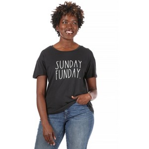 RAE DUNN - Women's Short Sleeve Shirttail Hem T-Shirt - 1 of 4