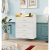 Smart 4-Drawer Wood Dresser with LED Lights & Charging Station | App-Controlled Storage Cabinet with USB/AC for Bedroom, Living Room - White - 2 of 4