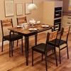 5-Piece Dining Set for 4 - Rectangular Table w/4 Upholstered Chairs, Dinette Set for Kitchen/Dining Room - 3 of 4