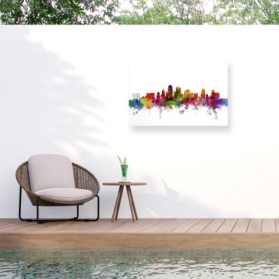 Michael Tompsett Kansas City Skyline Outdoor Canvas Art