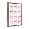Stupell Industries Pink Bows Rows Black Framed Floater Canvas Wall Art - 3 of 4