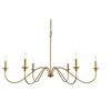 Elegant Lighting Rohan 48 inch chandelier in brass - 3 of 4