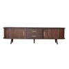Gulches Mid-Century Modern TV Stand for 80" TVs - Wood Aesthetic Media Console with 2 Drawers & Sliding Doors - 4 of 4