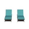 WestinTrends All Weather Wicker Outdoor Patio Chaise Lounge with Cushion (Set of 2) - 4 of 4