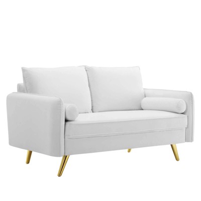 Revive Performance Velvet Loveseat White - Modway : Target