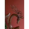 Rustic Metal Reindeer 35"H & 32"H, Distressed Brown Christmas Decor (Set of 2) By Kalalou - 4 of 4