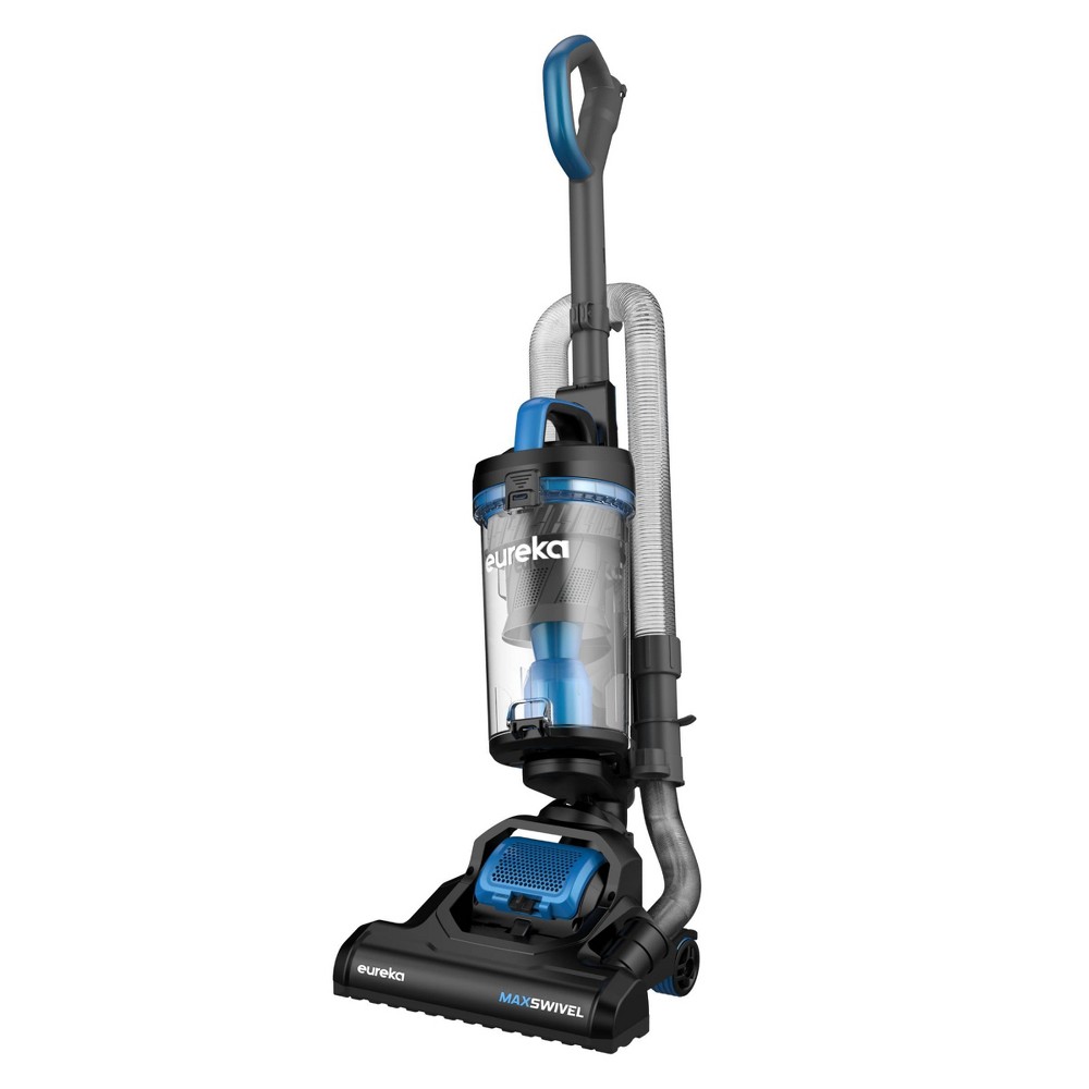 Eureka MaxSwivel Upright Vacuum: Bagless, Electric, Swivel Head, Washable Foam Filter, 12.2" Path, 20' Cord, Blue