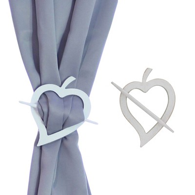 Evideco French Home Goods Wooden Heart Curtain Tieback – Decorative and Functional Design