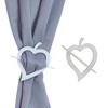 Evideco French Home Goods Wooden Heart Curtain Tieback – Decorative and Functional Design - 2 of 4