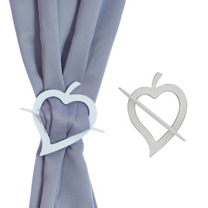 Evideco French Home Goods Wooden Heart Curtain Tieback – Decorative and Functional Design - 1 of 4