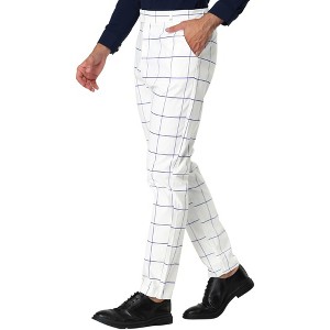 Lars Amadeus Men's Business Plaid Casual Slim Fit Checked Dress Trousers - 1 of 4