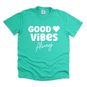 Simply Sage Market Good Vibes Always Garment Dyed Tee - 1 of 4