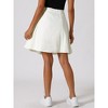 INSPIRE CHIC Women's High Waist A-Line Flared Pleated Above Knee Denim Skirt - 4 of 4