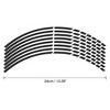 Unique Bargains Fits 18" Rim Motorcycle Car Wheel Rim Sticker Tape Strip Accessory Black 16 Pcs - 4 of 4