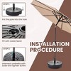 Hyleory 50 lbs. Capacity Round Resin Patio Market Umbrella Base in Black - 4 of 4
