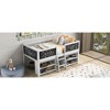 Twin Size Low Loft Bed with Two Movable Shelves and Ladder - 4 of 4