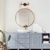LNC Erharting Polished Gold and Ripple Glass Mason Jar Modern/Contemporary Vanity Lights, 1 Light/ 2 Light/3 Light/4 Light - 4 of 4