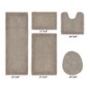 Edge Bath Rug 100% Premium Cotton Ultra-Soft Water Absorbent Tufted Solid Reversible 5 Piece Bathroom Rug Set for Machine Washable Bathmat - 2 of 4