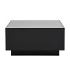 Modern Center Coffee Table with Tempered Glass Top, High-Gloss Center Table with LED Lights for Living Rooms and Small Spaces-The Pop Home - 3 of 4