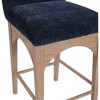 Meridian Furniture,Waldorf Navy Chenille Fabric Stool - 4 of 4