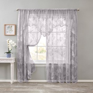 BrylaneHome Ella Lace Romantique Curtain - 1 of 1