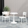 WestinTrends Playa Outdoor Modern Stackable Plastic Patio Dining Chairs (Set of 2) - 2 of 4
