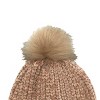 Charles Albert Girl's Chenille Pom Beanie - Kids Winter Hat - 3 of 3