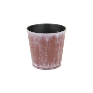 HomeRoots 5" Brown and Ivory Abstract Recycled Plastic Indoor Outdoor Round Nursery Pot - 1 of 3