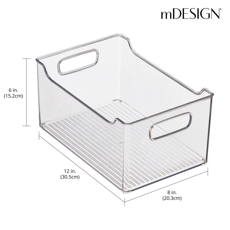 mDesign Kitchen Plastic Storage Organizer Bin, Open Dip Front and Handles, 4 of 9